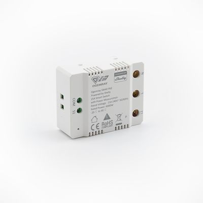 Ogemray SW40 PbS - Shelly-yhteensopiva 25A tehoa mittaava ohjelmoitava WiFi-rele rasiaan