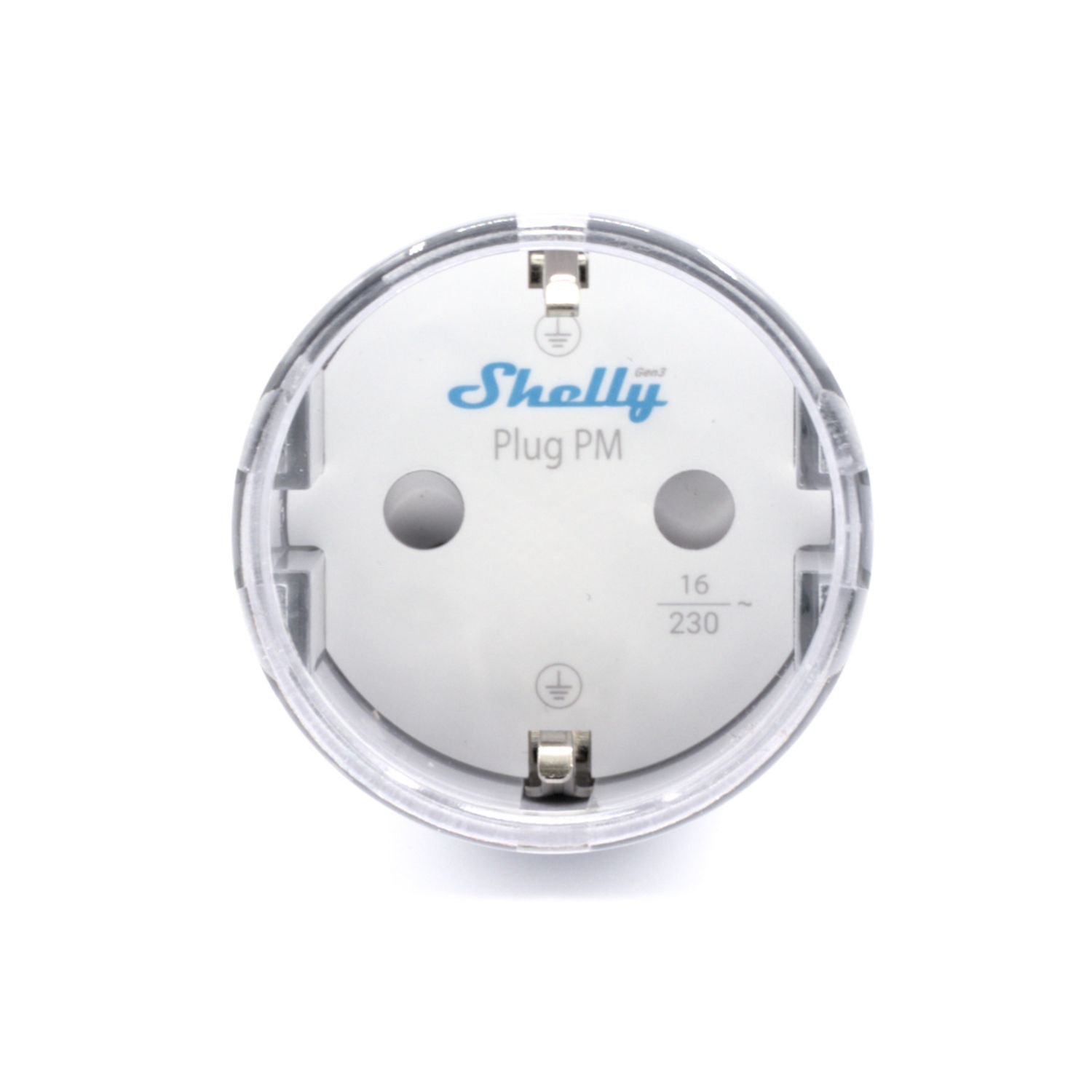 Shelly Plug PM Gen3 - 16A valkoinen pistorasiaan kytkettävä Wifi-liitännäinen energiamittari