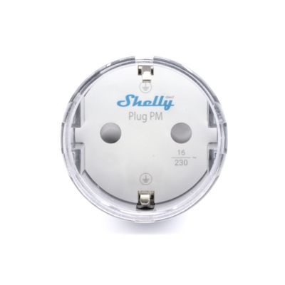 Shelly Plug PM Gen3 - 16A valkoinen pistorasiaan kytkettävä Wifi-liitännäinen energiamittari