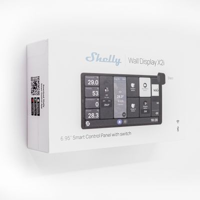 Shelly Wall Display X2i - musta 6,95" kosketusnäytöllinen hallintapaneeli Shellyjen ohjaukseen ja Home Assistant -integraatioon