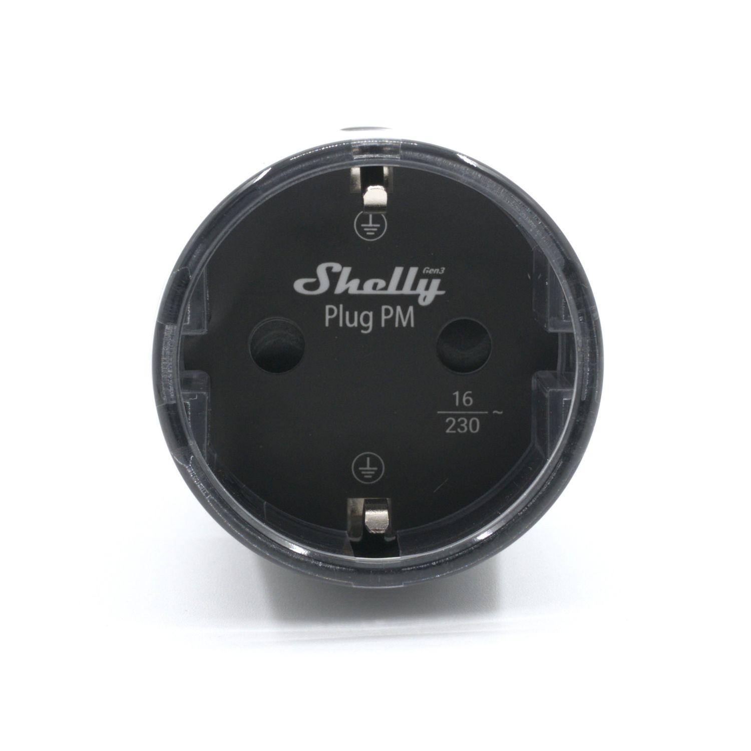 Shelly Plug PM Gen3 - 16A musta pistorasiaan kytkettävä Wifi-liitännäinen energiamittari