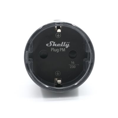 Shelly Plug PM Gen3 - 16A musta pistorasiaan kytkettävä Wifi-liitännäinen energiamittari