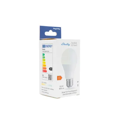 Shelly Duo Bulb - 8.5W/806lm/E27 WiFi-lamppu säädettävällä värilämpötilalla