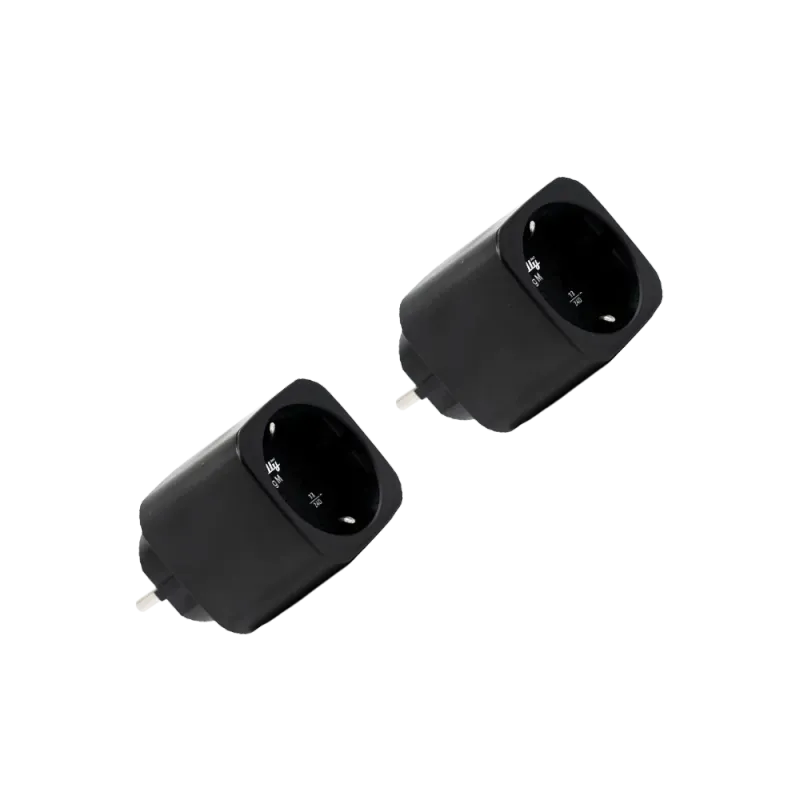Shelly Plug M Gen3 - musta 3000W energiaa mittaava ohjelmoitava WiFi-älypistorasia (2-pack)