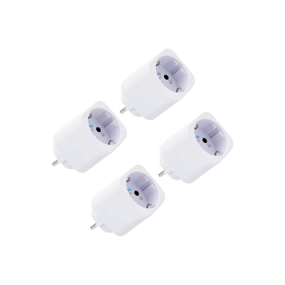 Shelly Plug M Gen3 - valkoinen 3000W energiaa mittaava ohjelmoitava WiFi-älypistorasia (4-pack)