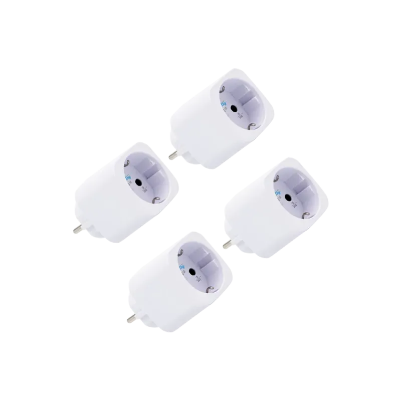 Shelly Plug M Gen3 - valkoinen 3000W energiaa mittaava ohjelmoitava WiFi-älypistorasia (4-pack)