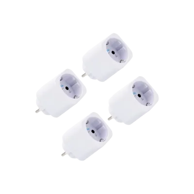 Shelly Plug M Gen3 - valkoinen 3000W energiaa mittaava ohjelmoitava WiFi-älypistorasia (4-pack)