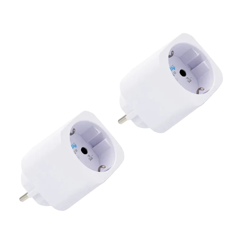 Shelly Plug M Gen3 - valkoinen 3000W energiaa mittaava ohjelmoitava WiFi-älypistorasia (2-pack)