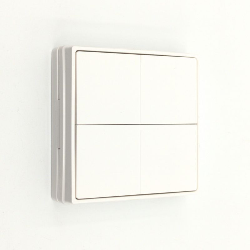 Shelly BLU Wall Switch 4 ZB - nelipainikkeinen Bluetooth- / Zigbee -painike