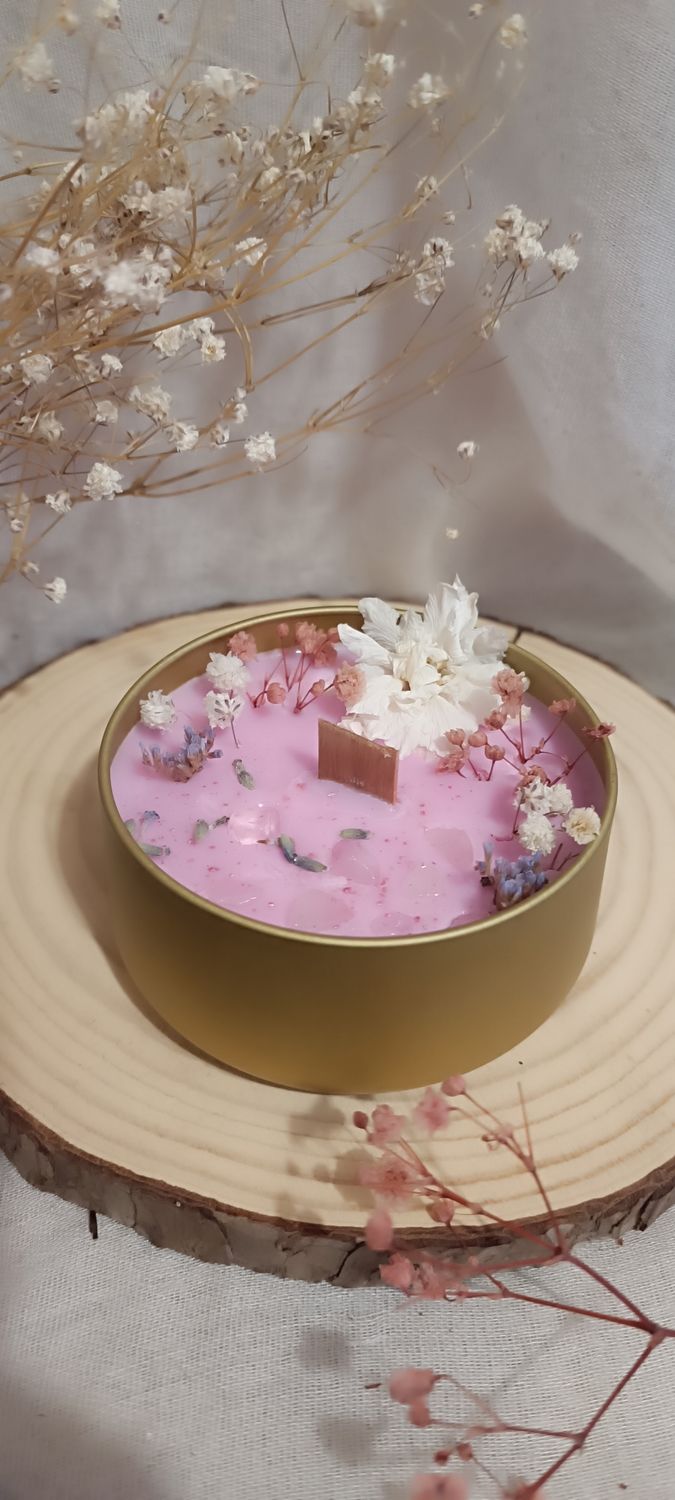 Bougie Taureau &quot;Sweet Love &quot; 🩷 - Broche Chat