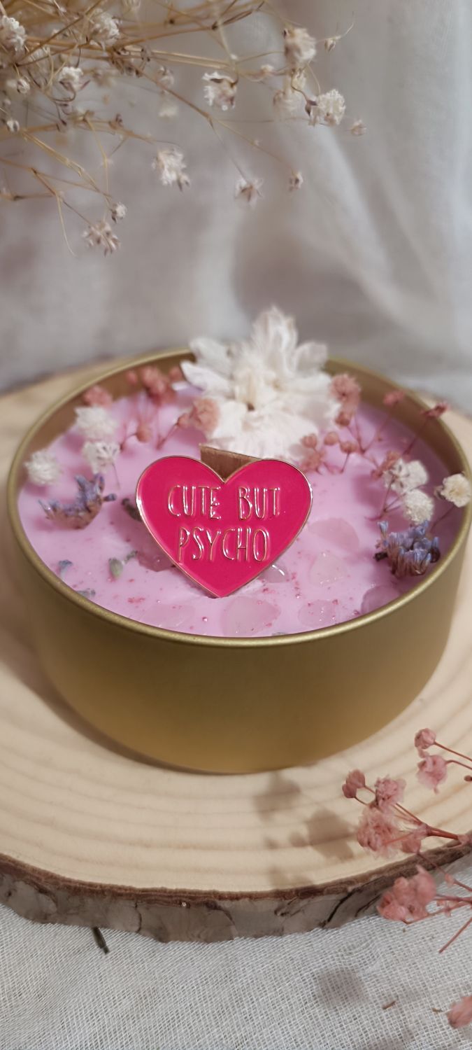 Bougie Taureau &quot;Sweet Love &quot; 🩷 - Broche Psycho
