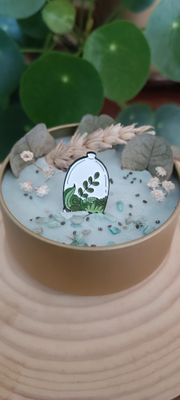 Bougie Vierge "Terre Mère"🌾 - Broche Terrarium 