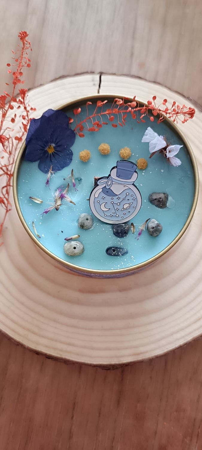 Bougie Verseau &quot;New Wave&quot;⚡ - Broche planète  