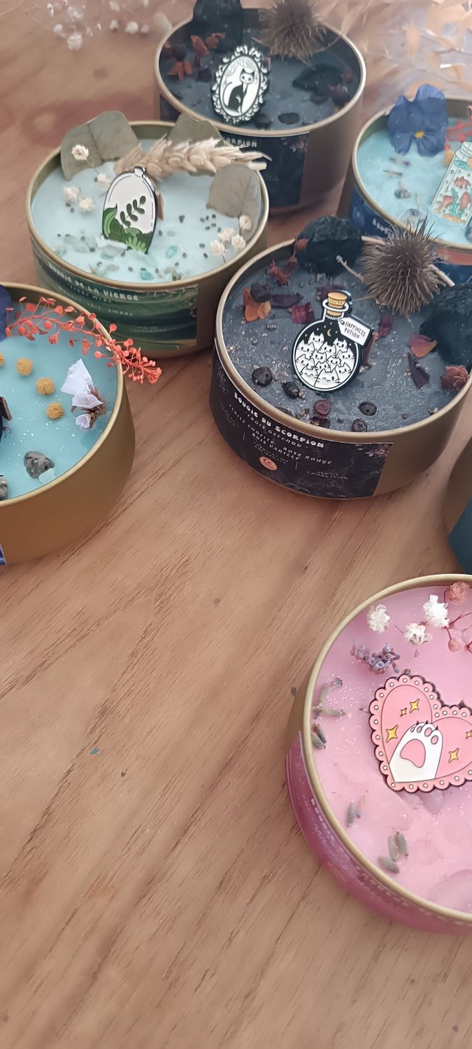 Bougie Verseau &quot;New Wave&quot;⚡ - Broche planète  