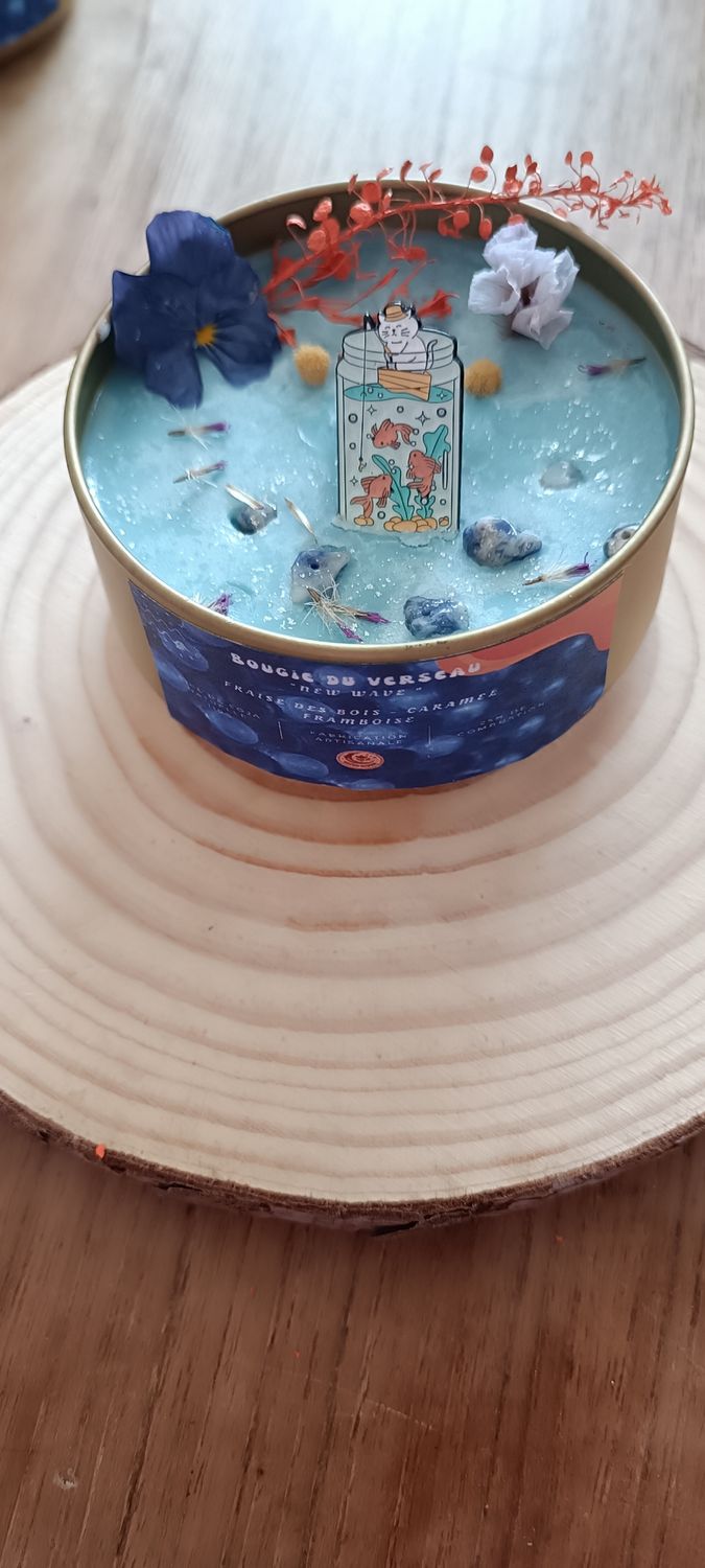 Bougie Verseau &quot;New Wave&quot;⚡ - Broche Bocal