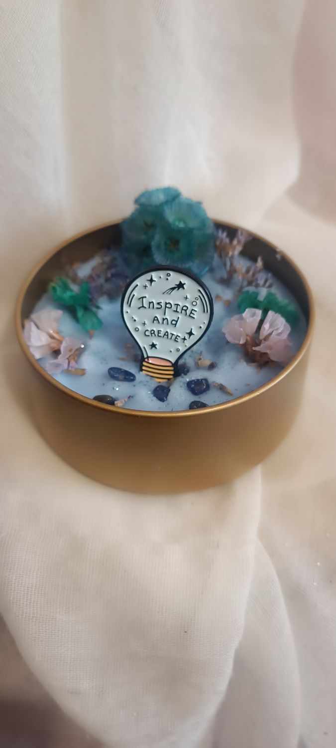 Bougie Poisson  "Brume des Rêves " 💙 - Broche creation