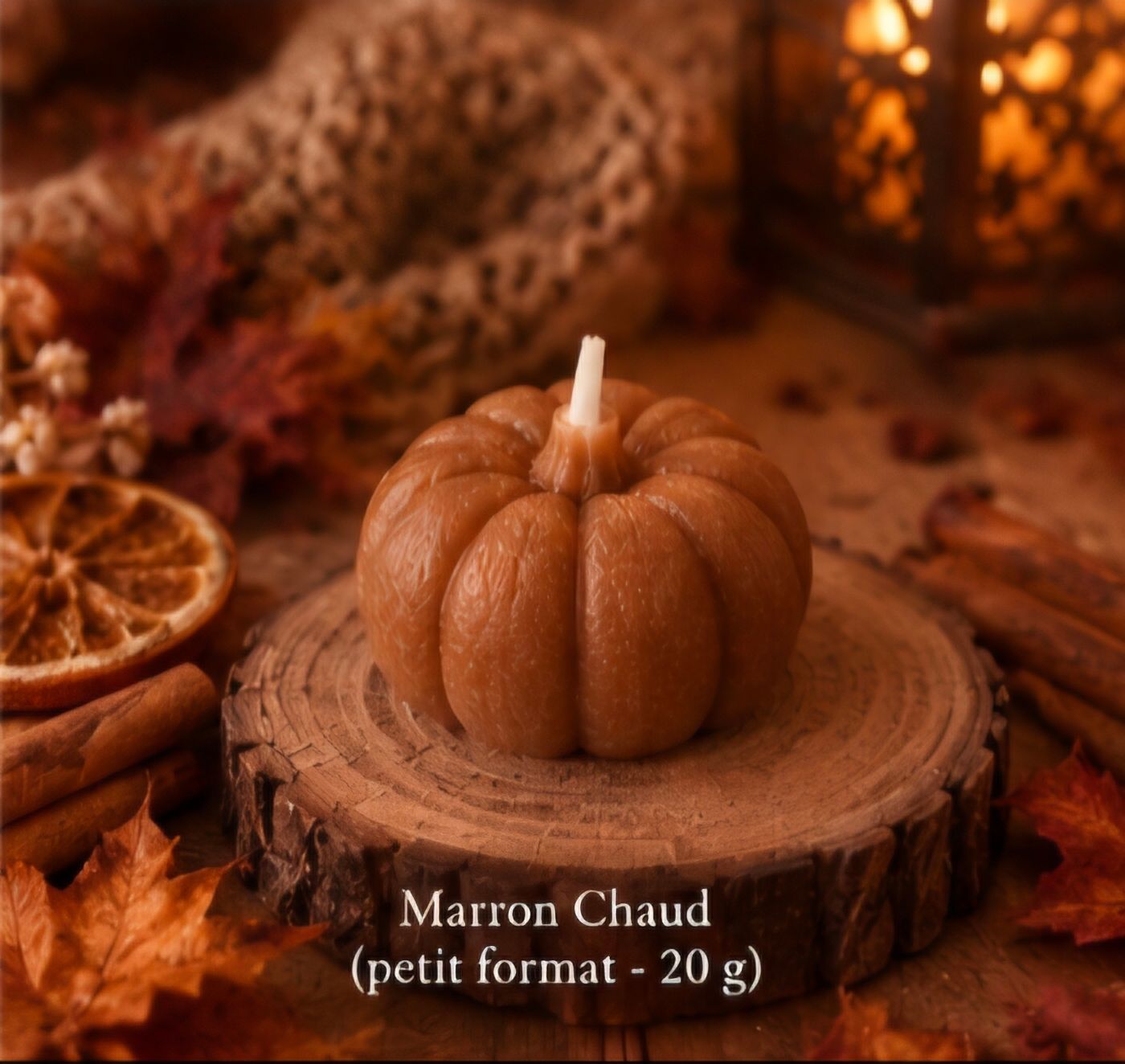 Bougie citrouille "Marron chaud " - 20g