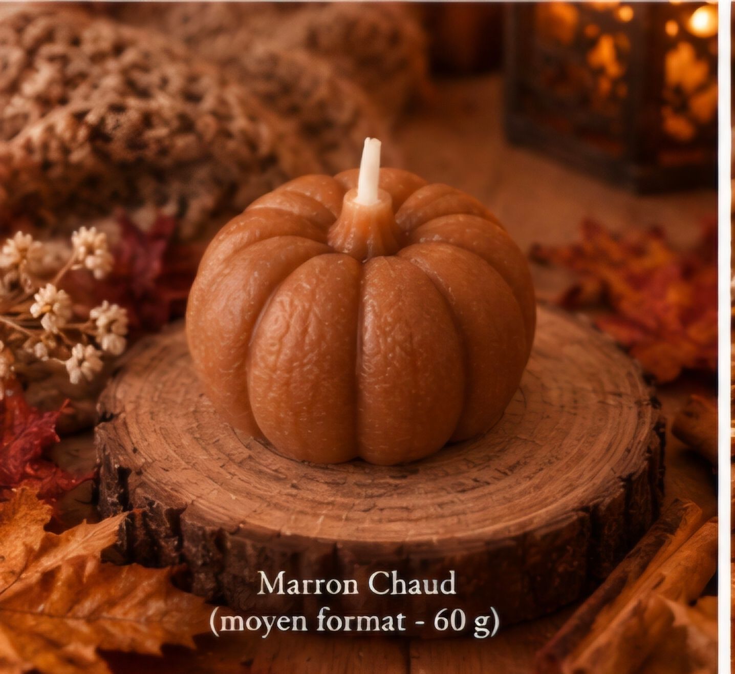 Bougie citrouille "Marron Chaud" - 60g