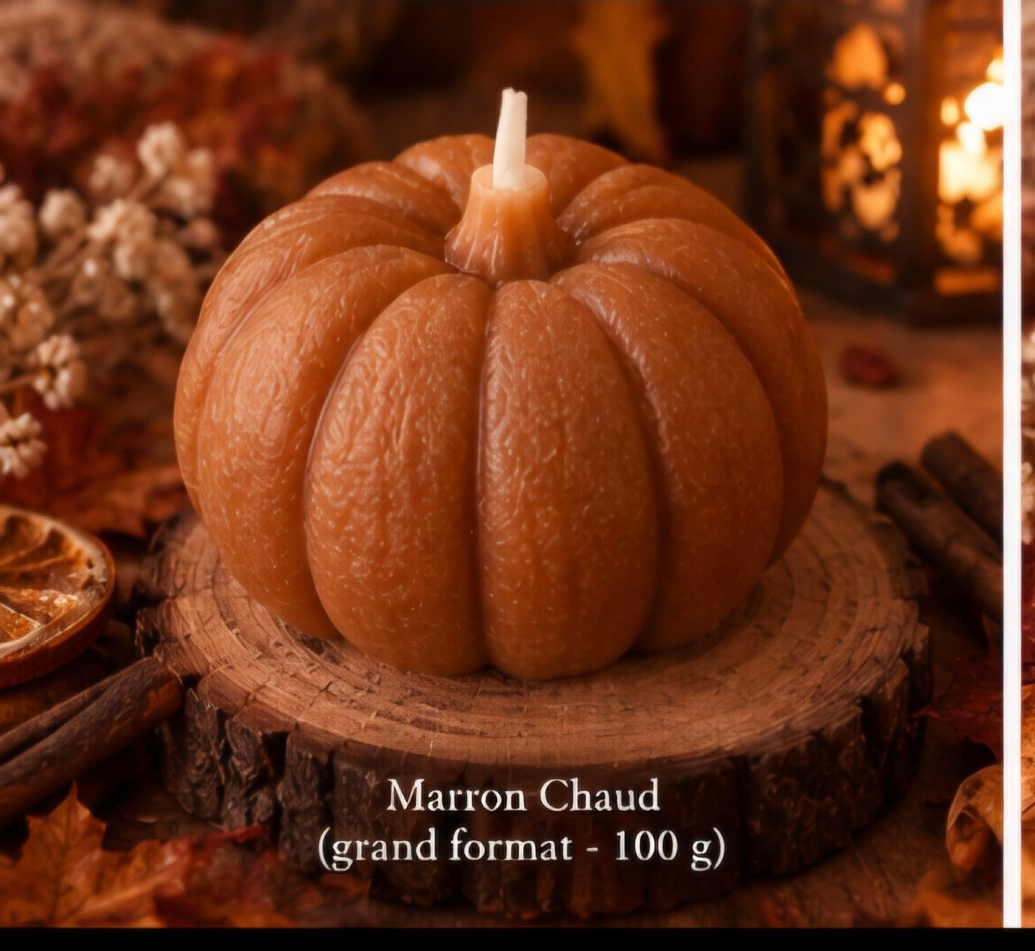 Bougie citrouille "Marron chaud " - 100g