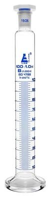 Measuring cylinder with stopper, 250ml