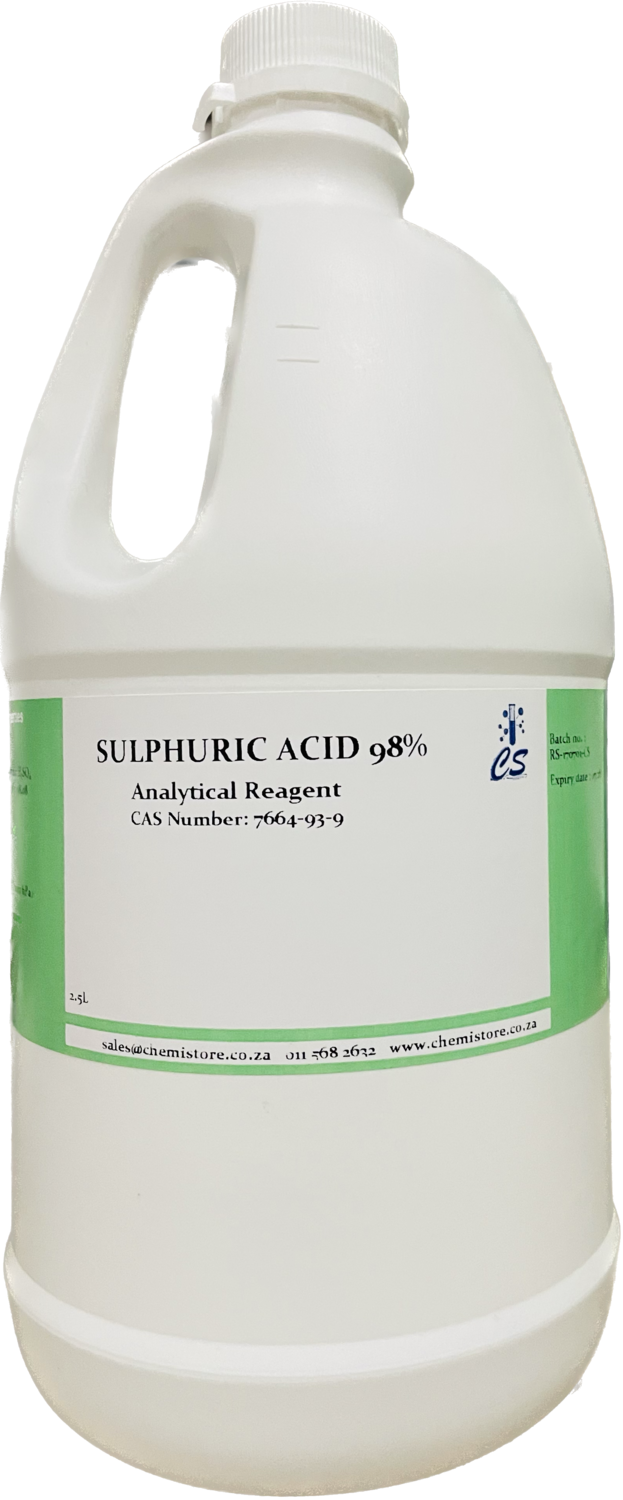 Sulphuric acid 98% AR, 2.5L