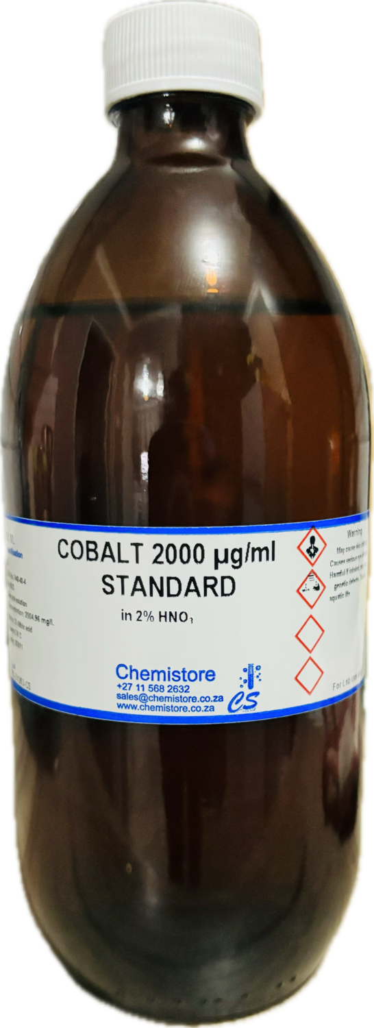 Cobalt standard 2000ppm in 2% HNO3