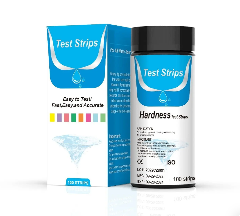Water hardness test strips, 0-425 mg/L, pk/100