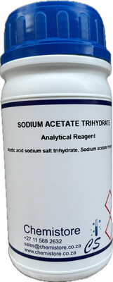 Sodium acetate trihydrate AR, 500g