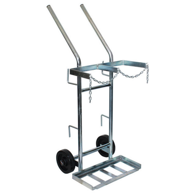 Double gas bottle trolley