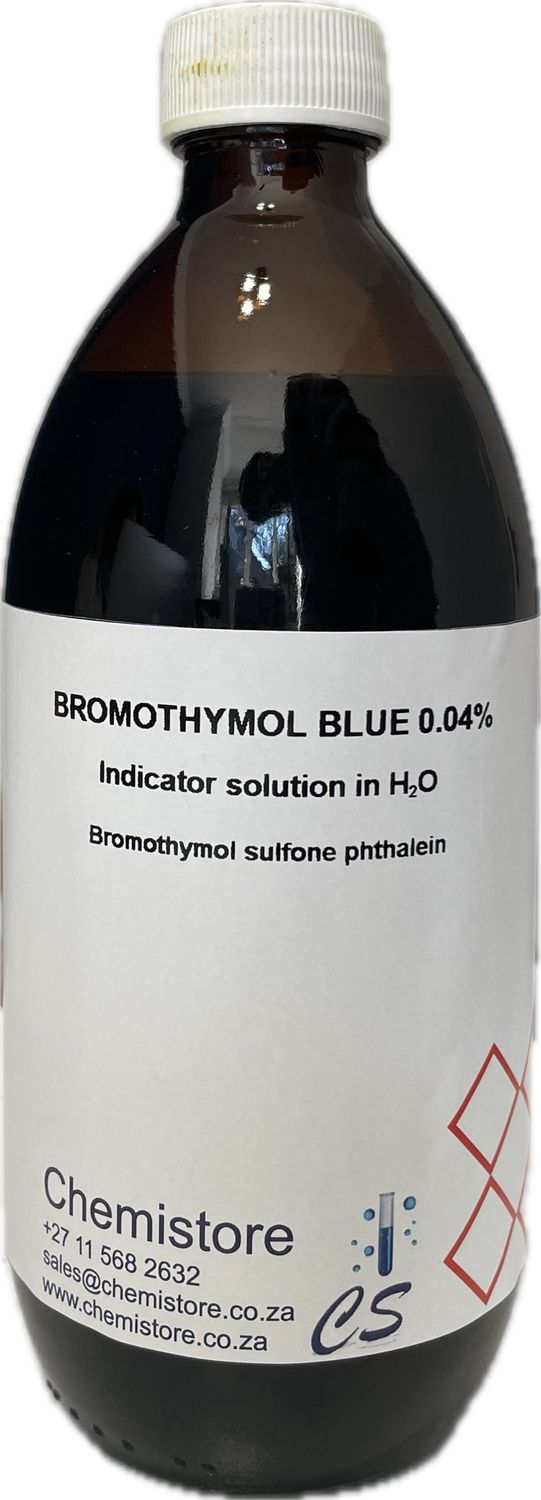 Bromothymol Blue, 0.04% w/v indicator, 500ml