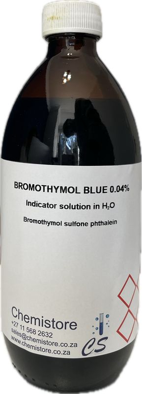 Bromothymol Blue, 0.04% w/v indicator, 500ml