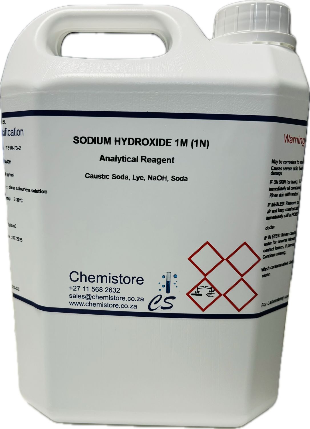 Sodium hydroxide 1M (1N), 2.5L