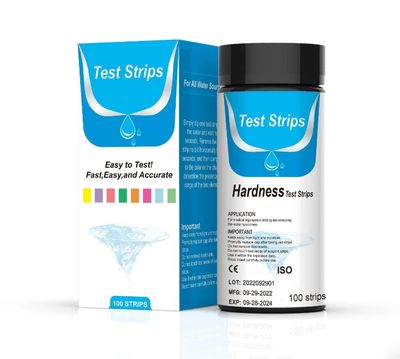 Water hardness test strips, 0-425 mg/L, pk/100