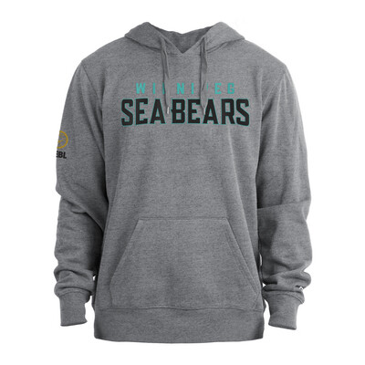 Adult Grey Hoodie - Sea Bears Word Mark