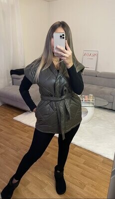 VESTE SANS MANCHE KAKI 
