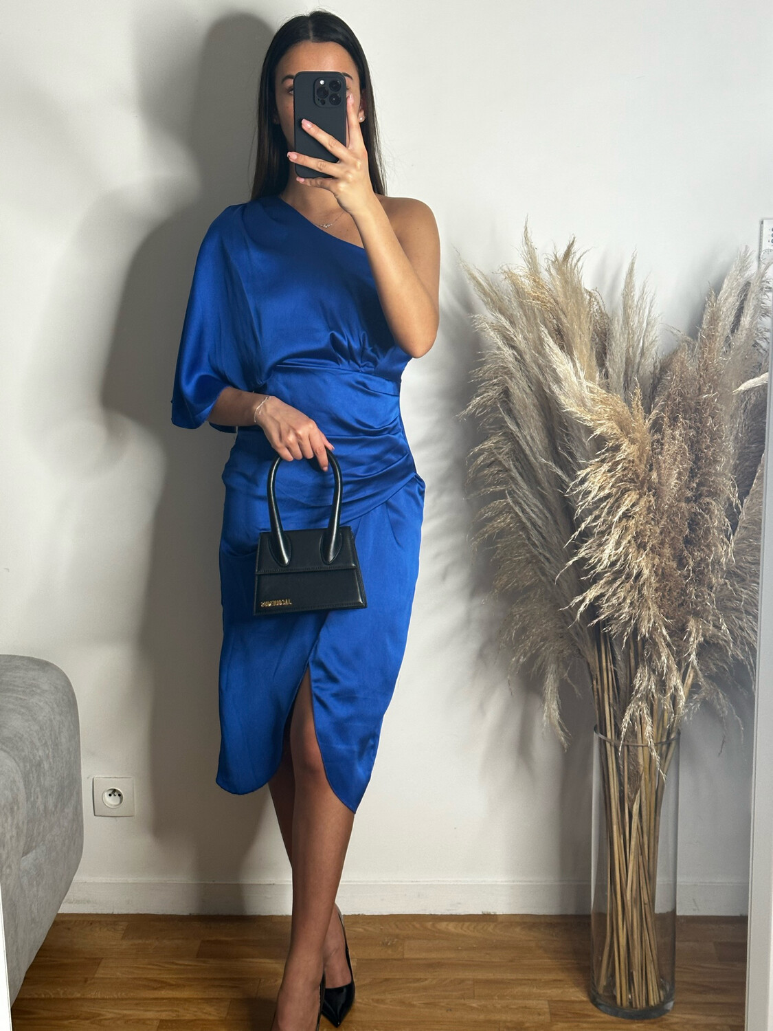 ROBE ASYMÉTRIQUE BLEU