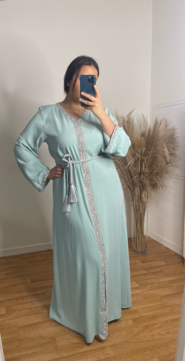 ROBE CAFTAN AID VERT D’O