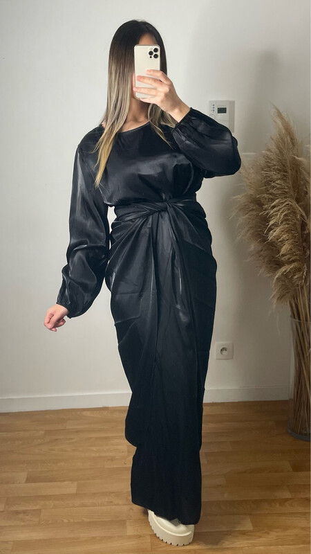 ROBE WRAP NOIR
