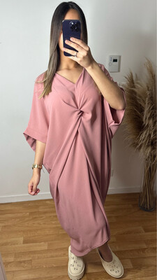 ROBE NOUÉE BASIC VIEUX ROSE
