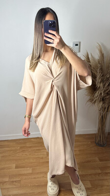 ROBE NOUÉE BASIC BEIGE