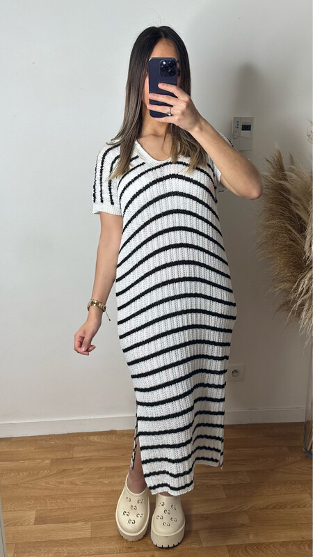ROBE PLAGE ÉPONGE NOIR