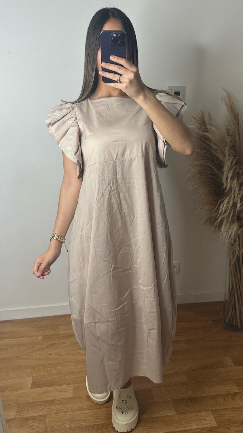 ROBE BOUFFANTE BEIGE