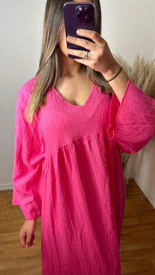 ROBE FRIPÉE ROSE