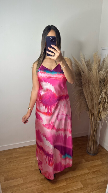 ROBE DOS CROISÉ ROSE