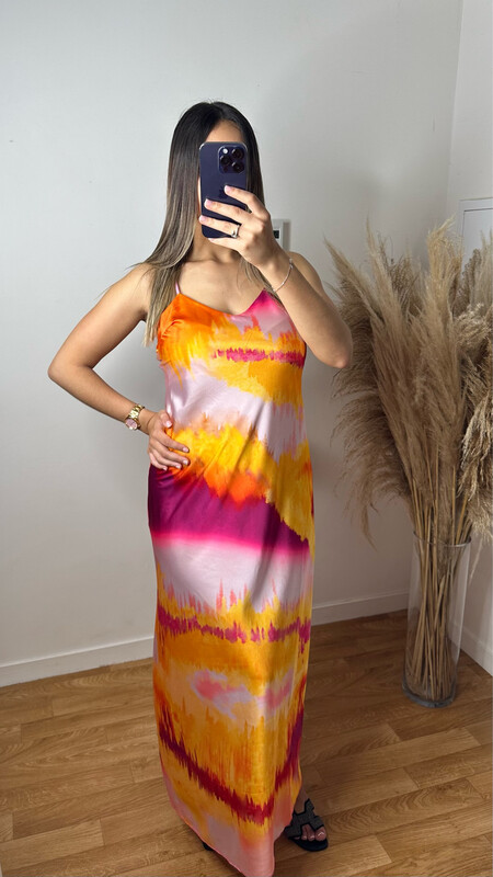 ROBE DOS CROISÉ ORANGE