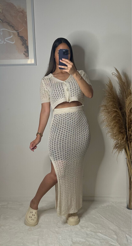 ENSEMBLE CROCHET BEIGE