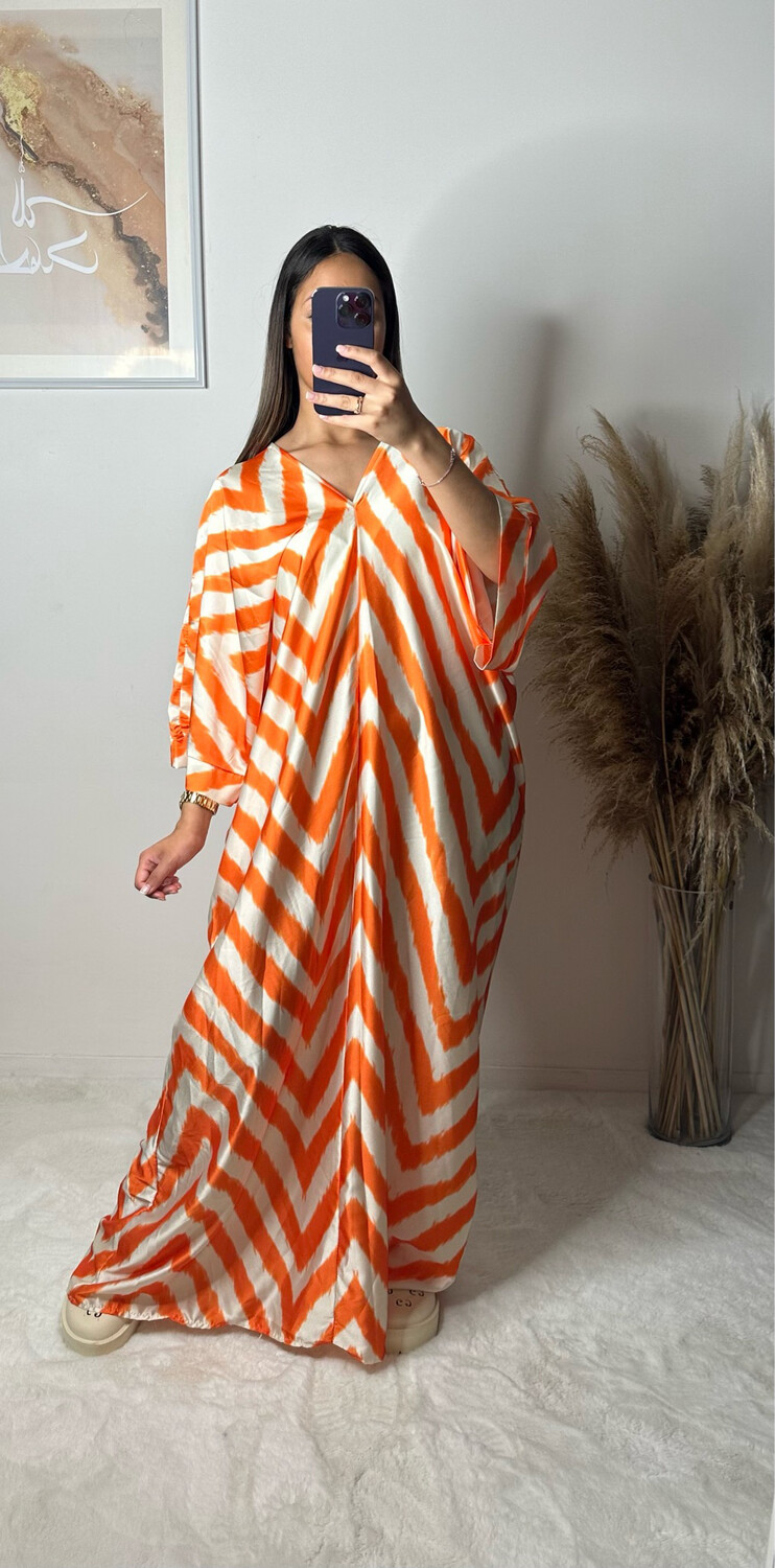 ROBE MOTIF ORANGE