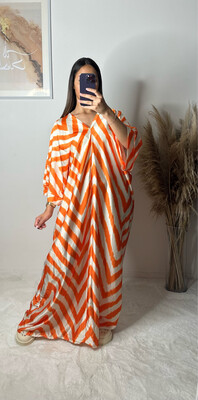 ROBE MOTIF ORANGE