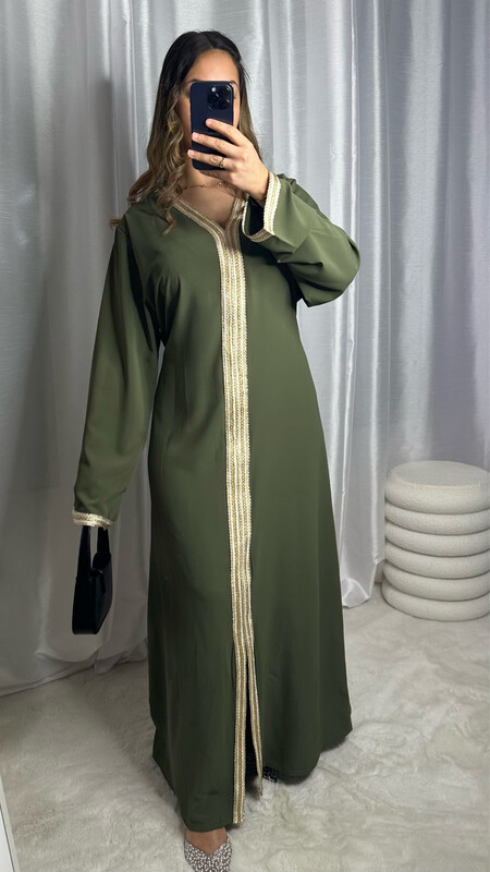 ABAYA NORA VERT KAKI