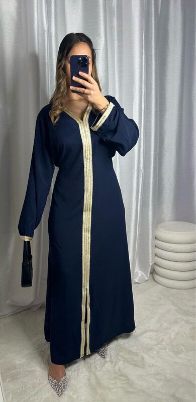 ABAYA NORA BLEU MARINE